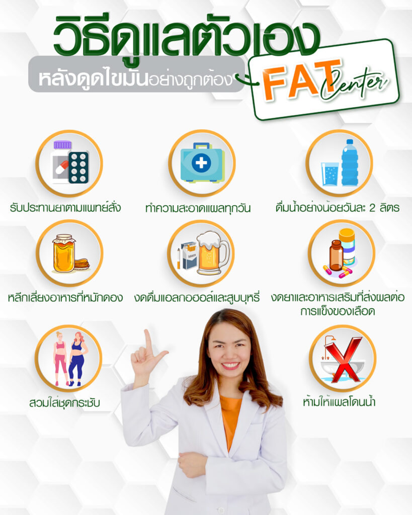 การดูแลตัวเองดูดไขมัน ต้นขา - FAT Center ทำอย่างไรบ้างนะ ? การดูแลตัวเองดูดไขมัน ต้นขา - Fat Center ทำอย่างไรบ้างนะ ?